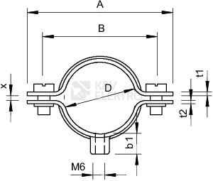 Obrázek produktu Příchytka distanční OBO 732 42 GTP d=40-42mm 1360426 2