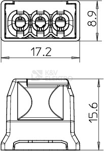 Obrázek produktu Násuvná svorka OBO 61 325 LGR 3x2,5mm2 2054485 1