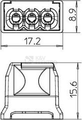 Obrázek produktu Násuvná svorka OBO 61 325 LGR 3x2,5mm2 2054485 2