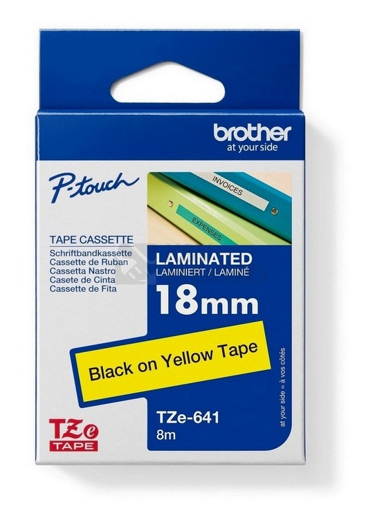 Obrázek produktu Páska do štítkovače Brother TZE-641 žlutá/černá 18mm originální 0