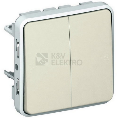 Legrand Plexo IP55 sestava vypínač č.6+6, béžová, 69625