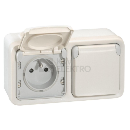 Legrand Plexo IP55 krabice 2P, vodorovná, béžová, 69690