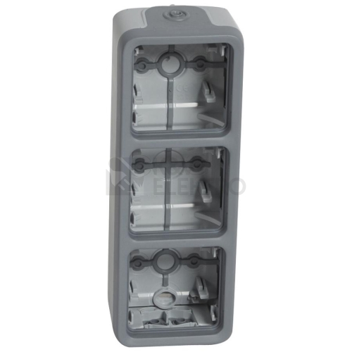 Legrand Plexo IP55 krabice 3P, svislá, šedá, 69679