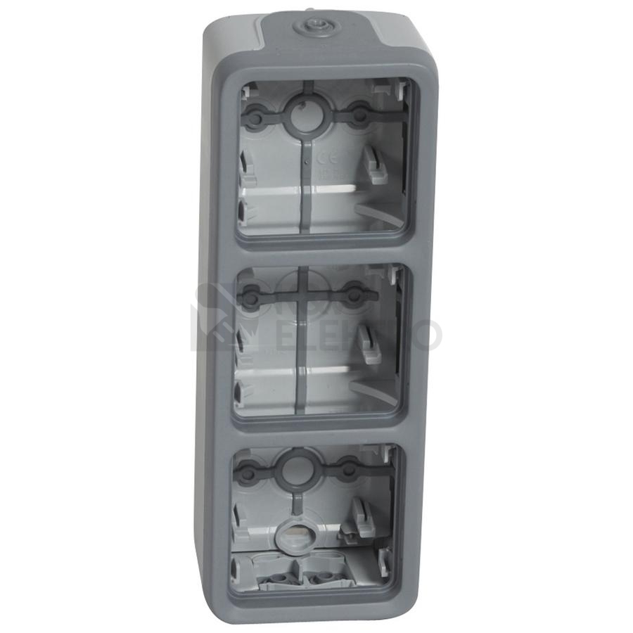 Obrázek produktu Legrand Plexo IP55 krabice 3P, svislá, šedá, 69679 0