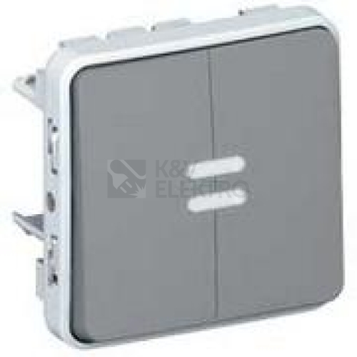 Legrand Plexo IP55 sestava vypínač č.6+6So šedá 69526