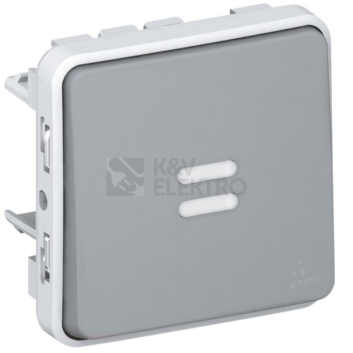 Legrand Plexo IP55 sestava vypínač 6So, šedá, 69513
