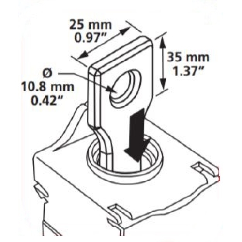 Rozvodný blok jednopólový ERICO ERIFLEX UD 250A 569040
