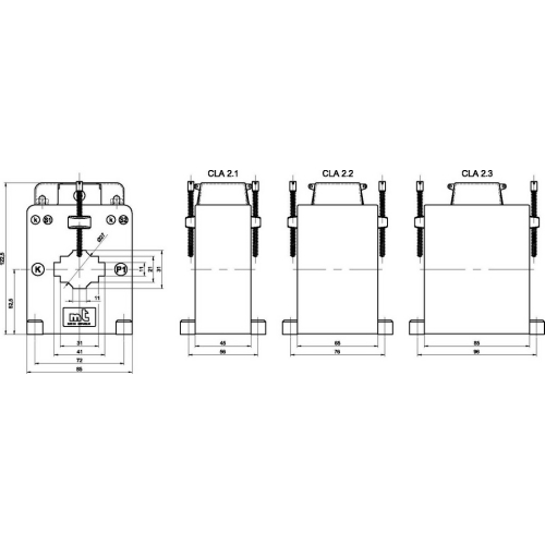 MER.TRAFO CLA 2.1-500/5A-10VA-0,5