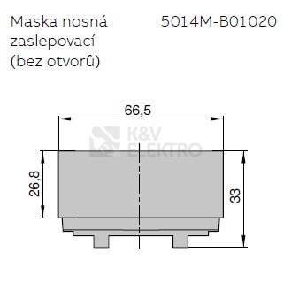Obrázek produktu ABB Neo nosná maska 5014M-B01020 záslepka 1