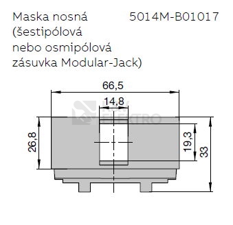 Obrázek produktu ABB nosná maska 5014M-B01017 Neo 1x keystone 1