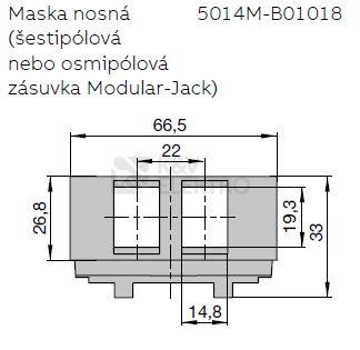 Obrázek produktu ABB nosná maska 5014M-B01018 Neo 2x keystone 1