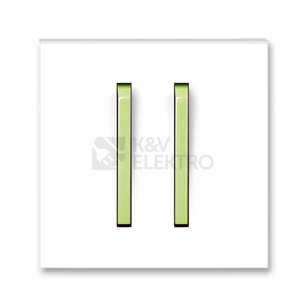 Obrázek produktu ABB Neo kryt vypínače dvojitý bílá/ledová zelená 3559M-A00652 42 0
