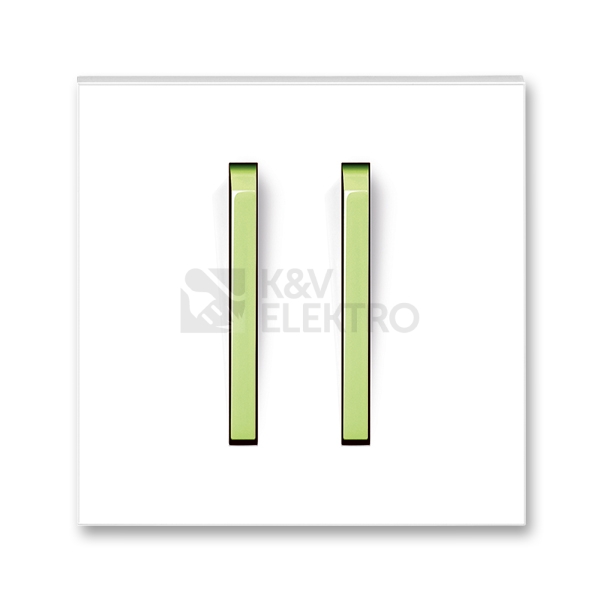 Obrázek produktu ABB Neo kryt vypínače dvojitý bílá/ledová zelená 3559M-A00652 42 0