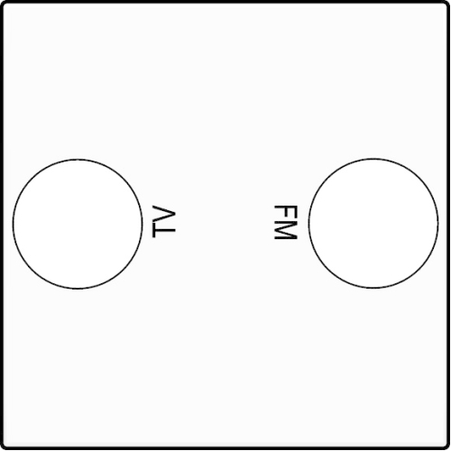 101-69702 KRYT TV+R ZASUVKY WHITE