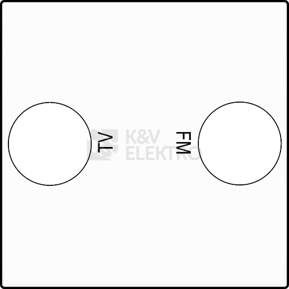 Obrázek produktu 101-69702 KRYT TV+R ZASUVKY WHITE 0