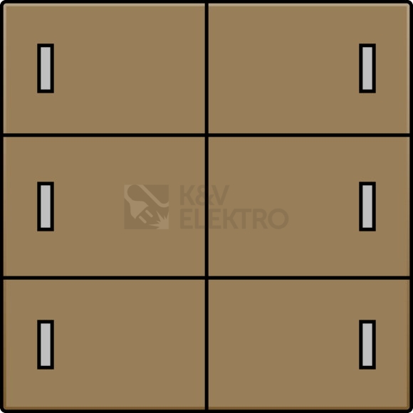 Obrázek produktu 123-60100 KRYT BEZPOT. TLAC.KA 6X BRONZE 0