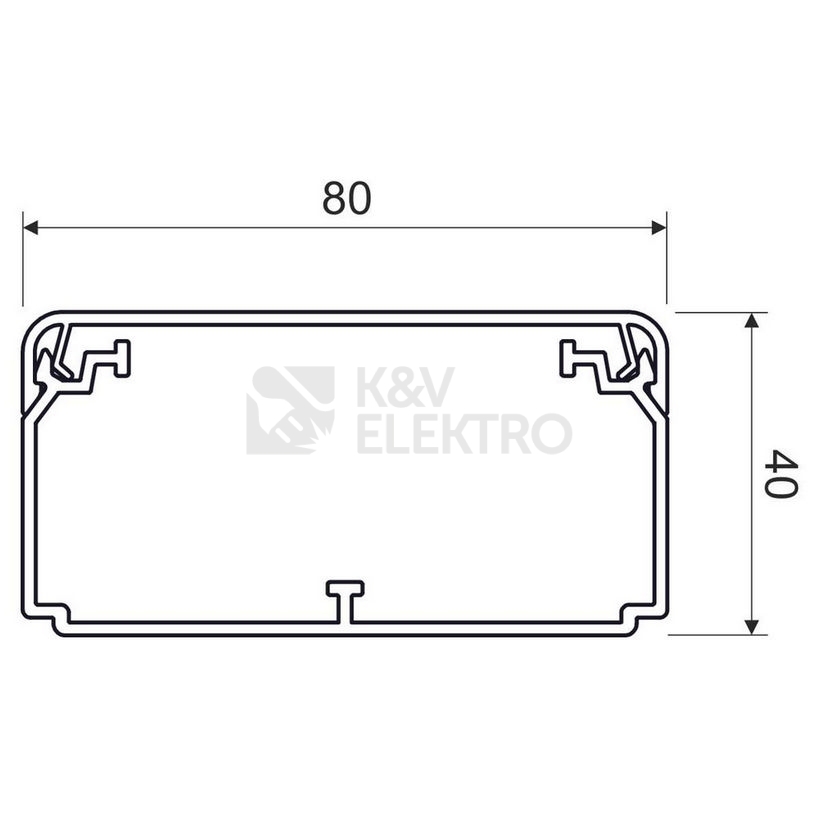 Obrázek produktu Parapetní žlab KOPOS EKD 80x40 HD 2m bílá 1