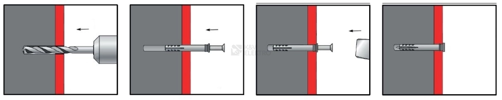 Obrázek produktu Natloukací hmoždinky Eleman NH 8x45mm 1000351 (50ks) 1