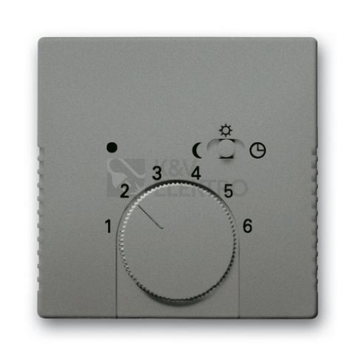 ABB kryt termostatu prostorového metalická šedá 2CKA001710A3848 Solo,Solo Carat, Busch-axcent 1795-803 (1710-0-3848)