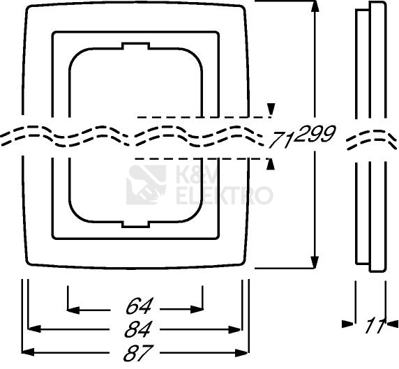 Obrázek produktu ABB Solo čtyřrámeček chromová lesklá 1754-0-4329 (1724-80G) 2CKA001754A4329 1