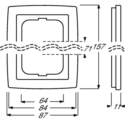 ABB Solo dvojrámeček chromová lesklá 1754-0-4327 (1722-80G) 2CKA001754A4327