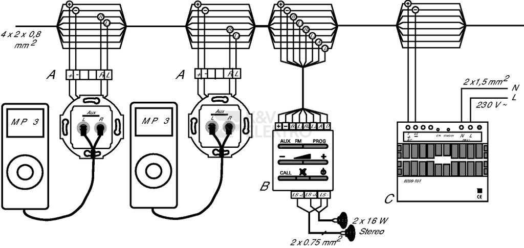 Obrázek produktu ABB předzesilovač pro audiosignál (AudioWorld) 8200-0-0108 (2CKA008200A0108) 2