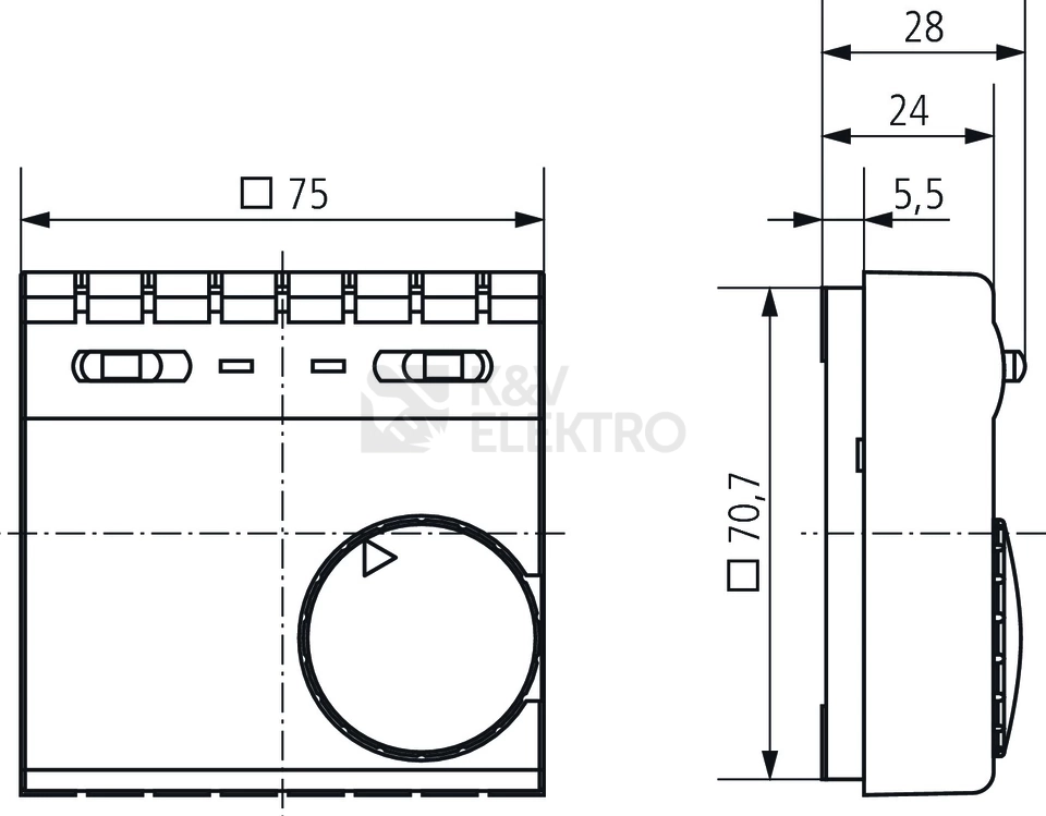 Obrázek produktu Termostat pokojový Theben RAMSES 701 7010001 1