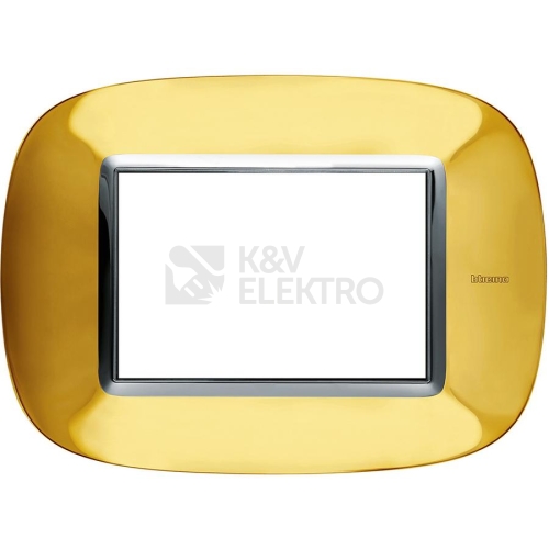 Bticino Axolute trojrámeček lesklé zlato HB4803OR