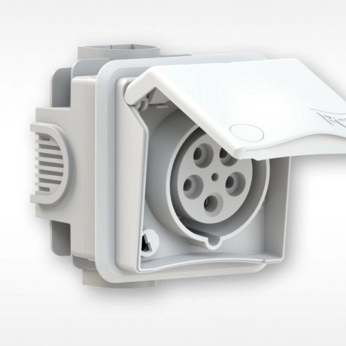 Zásuvka pod omítku PCE 885-6V 16A/5P/400V IP44 (obrázek 3)