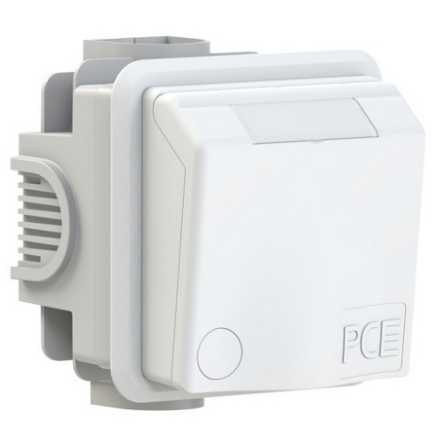 Zásuvka pod omítku PCE 885-6V 16A/5P/400V IP44