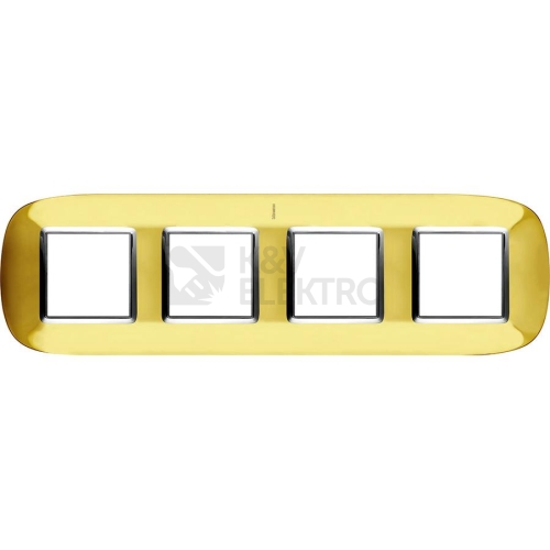 Bticino Axolute rámeček 4x2moduly lesklé zlato HB4802/4OR