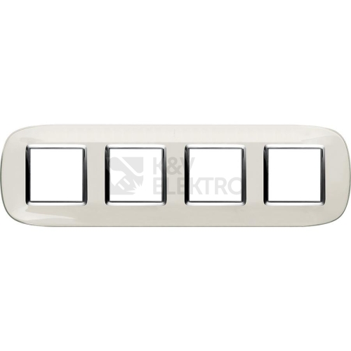 Bticino Axolute rámeček 4x2 moduly bílá HB4802/4DB