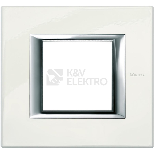 Axolute, rámeček 2 moduly limoges bílá HA4802BG