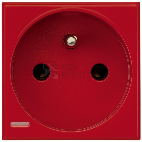 Bticino Axolute zásuvka 2P+T 2moduly červená H4142R