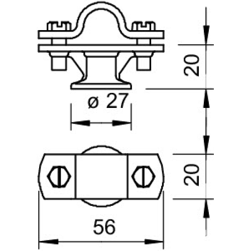 Držák tyče OBO 113 Z-16 d=16mm 5412609