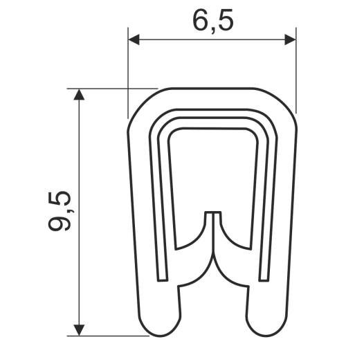 Chránička hran lemovka KOPOS NCH XX 5mm černá (10m)