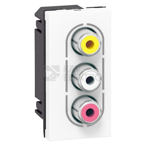 Legrand Mosaic audio zásuvka 3RCA bílá 78754