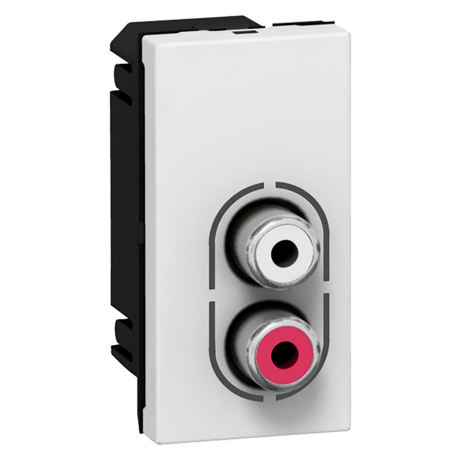 Obrázek produktu Legrand Mosaic bílá zásuvka AUDIO 2RCA 78753 0