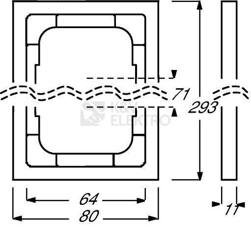 Obrázek produktu ABB Future Linear čtyřrámeček ušlechtilá ocel 1754-0-4320 (1724-866K) 2CKA001754A4320 1