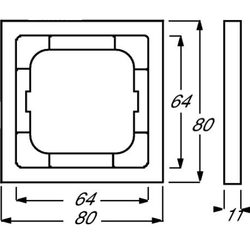 ABB Future Linear rámeček ušlechtilá ocel 1754-0-4317 (1721-866K) 2CKA001754A4317