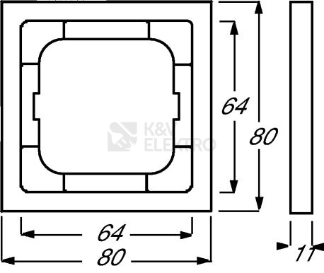 Obrázek produktu ABB Future Linear rámeček ušlechtilá ocel 1754-0-4317 (1721-866K) 2CKA001754A4317 1