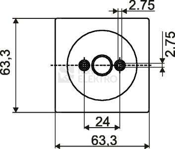 Obrázek produktu ABB Future Linear kryt vypínače s otočným ovladačem slonová kost 1710-0-3645 (2CKA001710A3645) 1