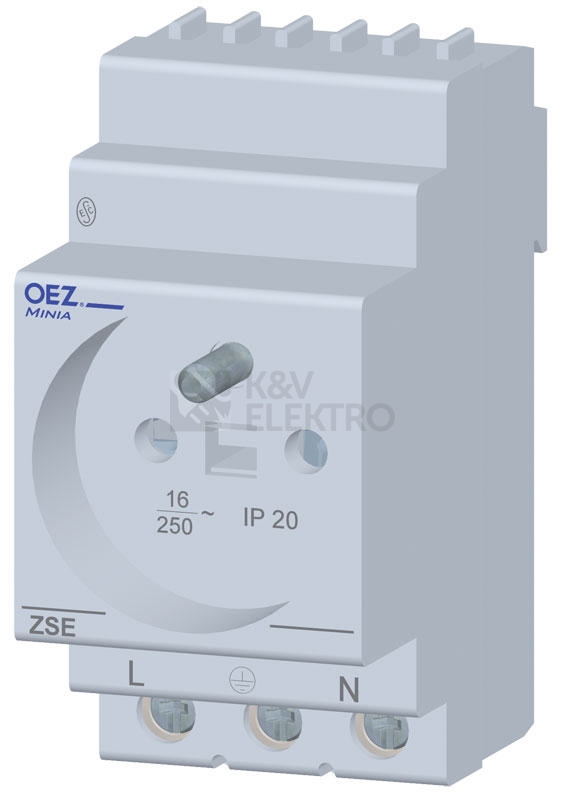 Obrázek produktu  Zásuvka na DIN lištu OEZ ZSE-06 CSN 230V/16A průchozí 0