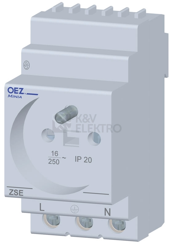 Obrázek produktu Zásuvka na DIN lištu OEZ ZSE-06 CSN 230V/16A průchozí 0