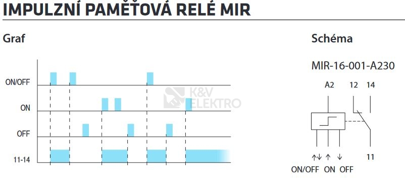 Obrázek produktu Impulzní relé s funkcí centrální i lokální OEZ MIR-16-001-A230 1