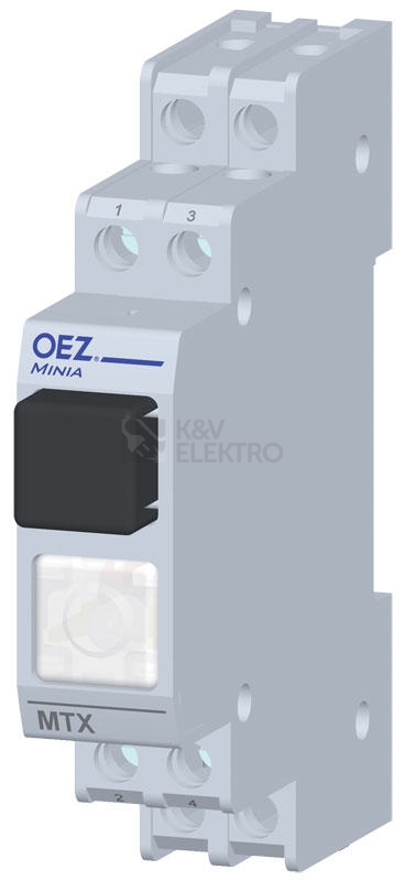 Obrázek produktu Tlačítko ovládací OEZ MTX-11-TB-SG-A230 černá 25A se signalizací 0