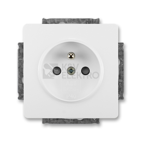 ABB Swing (L) zásuvka jasně bílá 5518G-A02359 B1 s clonkami