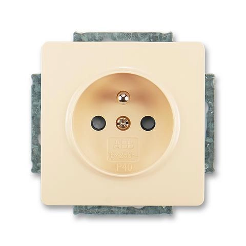 ABB Swing (L) zásuvka krémová 5518G-A02359 C1 s clonkami
