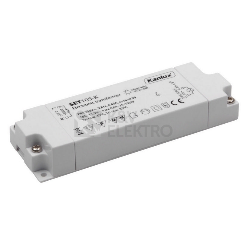 Obrázek produktu Elektronický transformátor Kanlux SET105-K 230/12VAC 35-105W 01426 0