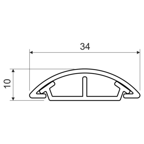 Přechodová podlahová lišta KOPOS LO 35 KD 2m světle šedá